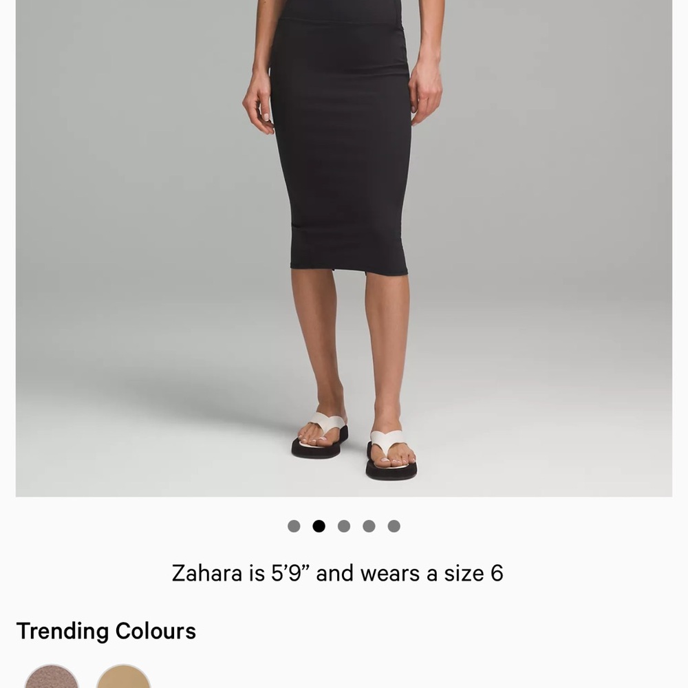 Lululemon Athletica Gray Midi Pencil Skirt Ruched Work